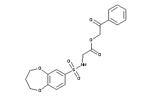 2-(3,4-dihydro-2H-1,5-benzodioxepin-7-ylsulfonylamino)acetic Acid Phenacyl Ester