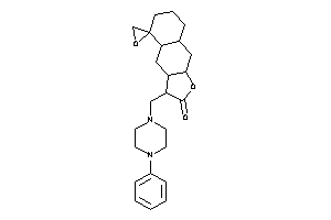 Image of 3-[(4-phenylpiperazino)methyl]spiro[3,3a,4,4a,6,7,8,8a,9,9a-decahydrobenzo[f]benzofuran-5,2'-oxirane]-2-one