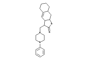 3-[(4-phenylpiperazino)methyl]-3a,5,6,7,8,8a,9,9a-octahydro-3H-benzo[f]benzofuran-2-one