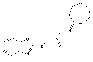 Image of 2-(1,3-benzoxazol-2-ylthio)-N-(cycloheptylideneamino)acetamide