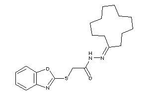 Image of 2-(1,3-benzoxazol-2-ylthio)-N-(cyclododecylideneamino)acetamide