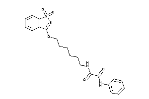 N-[6-[(1,1-diketo-1,2-benzothiazol-3-yl)oxy]hexyl]-N'-phenyl-oxamide