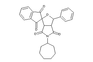 5-cycloheptyl-1-phenyl-spiro[3a,6a-dihydro-1H-furo[3,4-c]pyrrole-3,2'-indane]-1',3',4,6-diquinone