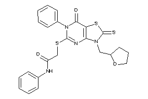 Image of 2-[[7-keto-6-phenyl-3-(tetrahydrofurfuryl)-2-thioxo-thiazolo[4,5-d]pyrimidin-5-yl]thio]-N-phenyl-acetamide