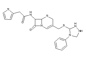 N-[8-keto-3-[[(4-phenyl-1,2,4-triazolidin-3-yl)thio]methyl]-5-thia-1-azabicyclo[4.2.0]oct-2-en-7-yl]-2-(2-thienyl)acetamide