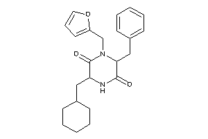6-benzyl-3-(cyclohexylmethyl)-1-(2-furfuryl)piperazine-2,5-quinone