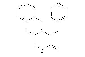 Image of 6-benzyl-1-(2-pyridylmethyl)piperazine-2,5-quinone
