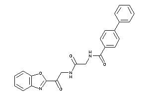 N-[2-[[2-(1,3-benzoxazol-2-yl)-2-keto-ethyl]amino]-2-keto-ethyl]-4-phenyl-benzamide