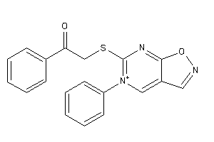 1-phenyl-2-[(5-phenylisoxazolo[5,4-d]pyrimidin-5-ium-6-yl)thio]ethanone