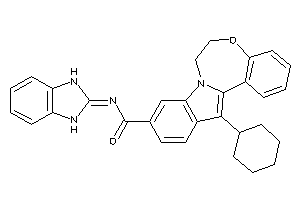 13-cyclohexyl-N-(1,3-dihydrobenzimidazol-2-ylidene)-6,7-dihydroindolo[1,2-d][1,4]benzoxazepine-10-carboxamide