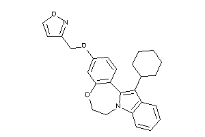 13-cyclohexyl-3-(isoxazol-3-ylmethoxy)-6,7-dihydroindolo[1,2-d][1,4]benzoxazepine