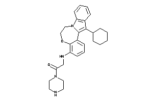 Image of 2-[(13-cyclohexyl-6,7-dihydroindolo[1,2-d][1,4]benzoxazepin-4-yl)amino]-1-piperazino-ethanone