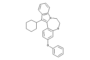 Image of 13-cyclohexyl-3-phenoxy-6,7-dihydroindolo[1,2-d][1,4]benzoxazepine