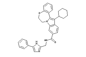 13-cyclohexyl-N-[(5-phenyl-1H-imidazol-2-yl)methyl]-6,7-dihydroindolo[1,2-d][1,4]benzoxazepine-10-carboxamide