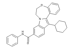 Image of 13-cyclohexyl-N-phenyl-6,7-dihydroindolo[1,2-d][1,4]benzoxazepine-10-carboxamide