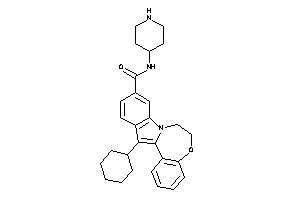 13-cyclohexyl-N-(4-piperidyl)-6,7-dihydroindolo[1,2-d][1,4]benzoxazepine-10-carboxamide