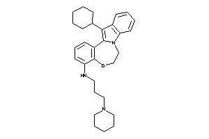 Image of (13-cyclohexyl-6,7-dihydroindolo[1,2-d][1,4]benzoxazepin-4-yl)-(3-piperidinopropyl)amine