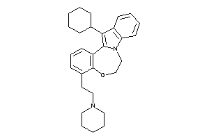 13-cyclohexyl-4-(2-piperidinoethyl)-6,7-dihydroindolo[1,2-d][1,4]benzoxazepine