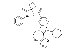 13-cyclohexyl-N-[1-(phenylcarbamoyl)cyclobutyl]-6,7-dihydroindolo[1,2-d][1,4]benzoxazepine-10-carboxamide