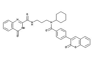 N-[3-[cyclohexyl-[4-(2-ketochromen-3-yl)benzoyl]amino]propyl]-4-keto-3H-quinazoline-2-carboxamide