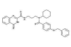 Image of N-[3-[(4-benzoxybenzoyl)-cyclohexyl-amino]propyl]-4-keto-3H-quinazoline-2-carboxamide