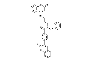 N-benzyl-4-(2-ketochromen-3-yl)-N-[3-[(2-ketochromen-4-yl)amino]propyl]benzamide