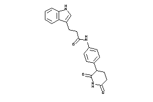 N-[4-(2,6-diketo-3-piperidyl)phenyl]-3-(1H-indol-3-yl)propionamide