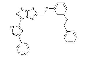 6-[(3-benzoxyphenoxy)methyl]-3-(3-phenyl-1H-pyrazol-5-yl)-[1,2,4]triazolo[3,4-b][1,3,4]thiadiazole