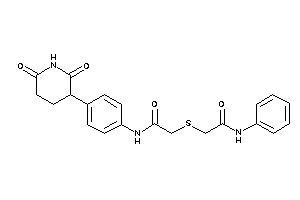 2-[(2-anilino-2-keto-ethyl)thio]-N-[4-(2,6-diketo-3-piperidyl)phenyl]acetamide