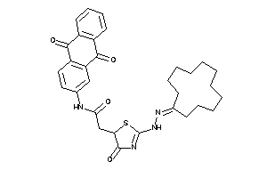 2-[2-(N'-cyclododecylidenehydrazino)-4-keto-2-thiazolin-5-yl]-N-(9,10-diketo-2-anthryl)acetamide