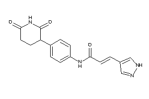 N-[4-(2,6-diketo-3-piperidyl)phenyl]-3-(1H-pyrazol-4-yl)acrylamide