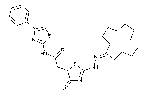 Image of 2-[2-(N'-cyclododecylidenehydrazino)-4-keto-2-thiazolin-5-yl]-N-(4-phenylthiazol-2-yl)acetamide