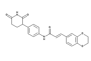 3-(2,3-dihydro-1,4-benzodioxin-6-yl)-N-[4-(2,6-diketo-3-piperidyl)phenyl]acrylamide