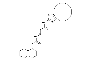 Image of N-(4,5,6,7,8,9,10,11,12,13-decahydrocyclododeca[d]thiazol-2-yl)-2-[N'-(2-decalin-1-ylacetyl)hydrazino]acetamide