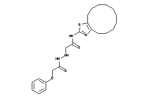 Image of N-(4,5,6,7,8,9,10,11,12,13-decahydrocyclododeca[d]thiazol-2-yl)-2-[N'-(2-phenoxyacetyl)hydrazino]acetamide
