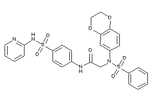 2-[besyl(2,3-dihydro-1,4-benzodioxin-6-yl)amino]-N-[4-(2-pyridylsulfamoyl)phenyl]acetamide