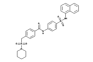 Image of N-[4-(1-naphthylsulfamoyl)phenyl]-4-(piperidinosulfonylmethyl)benzamide