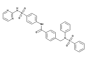 Image of 4-[(N-besylanilino)methyl]-N-[4-(2-pyrimidylsulfamoyl)phenyl]benzamide