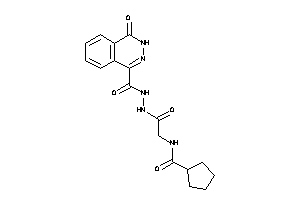 Image of N-[2-keto-2-[N'-(4-keto-3H-phthalazine-1-carbonyl)hydrazino]ethyl]cyclopentanecarboxamide