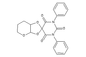 Image of 1',3'-diphenylspiro[5,6,7,7a-tetrahydro-3aH-[1,3]dioxolo[4,5-b]pyran-2,5'-hexahydropyrimidine]-2',4',6'-trione