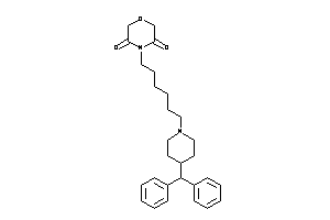 4-[6-(4-benzhydrylpiperidino)hexyl]morpholine-3,5-quinone