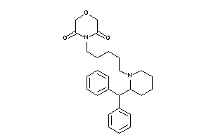 4-[5-(2-benzhydrylpiperidino)pentyl]morpholine-3,5-quinone