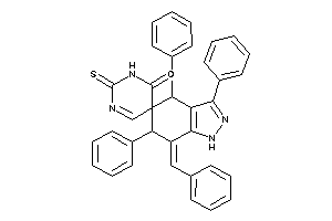 7-benzal-3,4,6-triphenyl-2'-thioxo-spiro[4,6-dihydro-1H-indazole-5,5'-pyrimidine]-4'-one