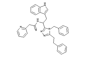 N-[1-(4-benzyl-5-phenethyl-1,2,4-triazol-3-yl)-2-(1H-indol-3-yl)ethyl]-2-(2-pyridyl)acetamide