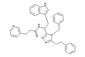 Image of N-[1-(4-benzyl-5-phenethyl-1,2,4-triazol-3-yl)-2-(1H-indol-3-yl)ethyl]-3-(3-pyridyl)propionamide