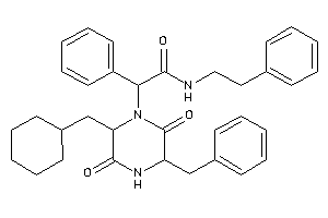 2-[5-benzyl-2-(cyclohexylmethyl)-3,6-diketo-piperazino]-N-phenethyl-2-phenyl-acetamide