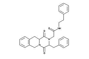 Image of 2-(3-benzyl-1,4-diketo-3,6,11,11a-tetrahydropyrazino[1,2-b]isoquinolin-2-yl)-N-phenethyl-acetamide
