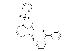7-benzhydryloxy-1-besyl-2,5,5a,8a-tetrahydropyrrolo[3,4-b]azepine-6,8-quinone
