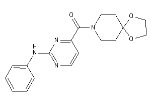 (2-anilinopyrimidin-4-yl)-(1,4-dioxa-8-azaspiro[4.5]decan-8-yl)methanone