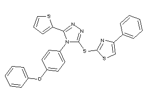 2-[[4-(4-phenoxyphenyl)-5-(2-thienyl)-1,2,4-triazol-3-yl]thio]-4-phenyl-thiazole